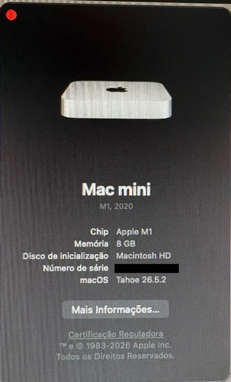 Mac mini M1 256GB SSD 8GB RAM - Impecável e Revisado