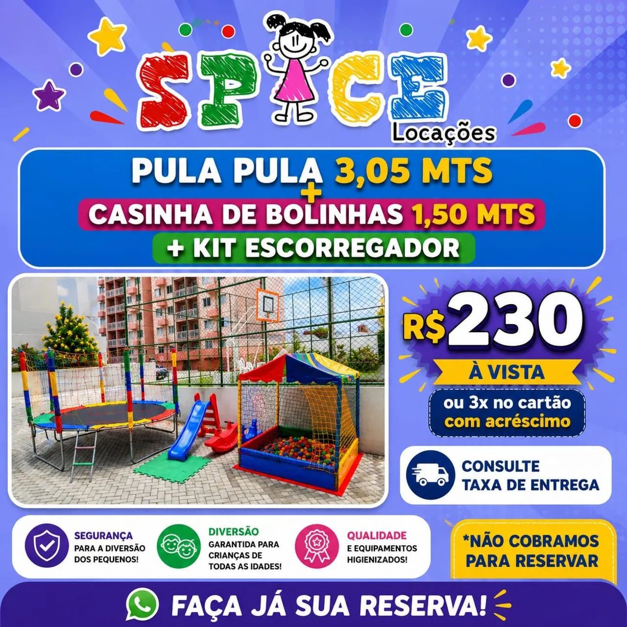 Aluguel Pula pula e piscina 24h $180 - Foto 4