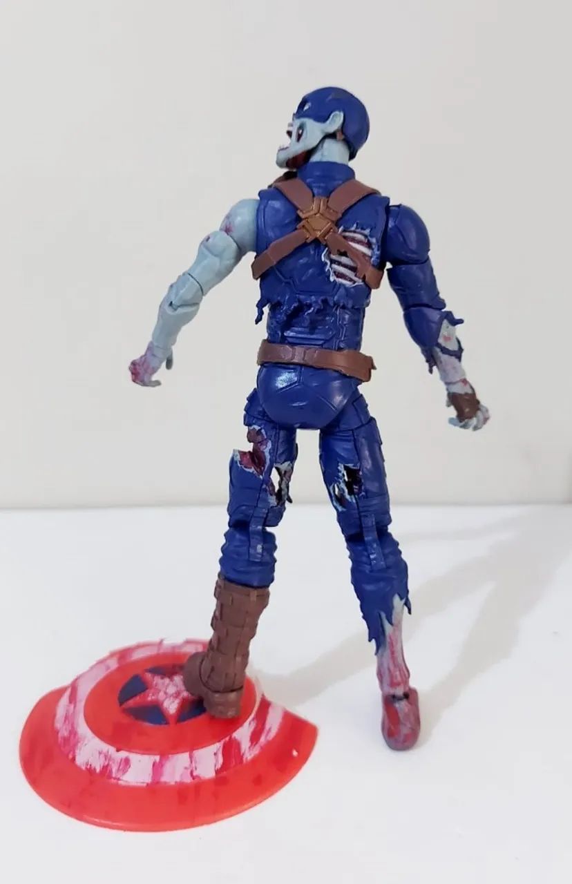 Action figure Zumbi Capitão América Marvel Legends What If 16cm original - Foto 6