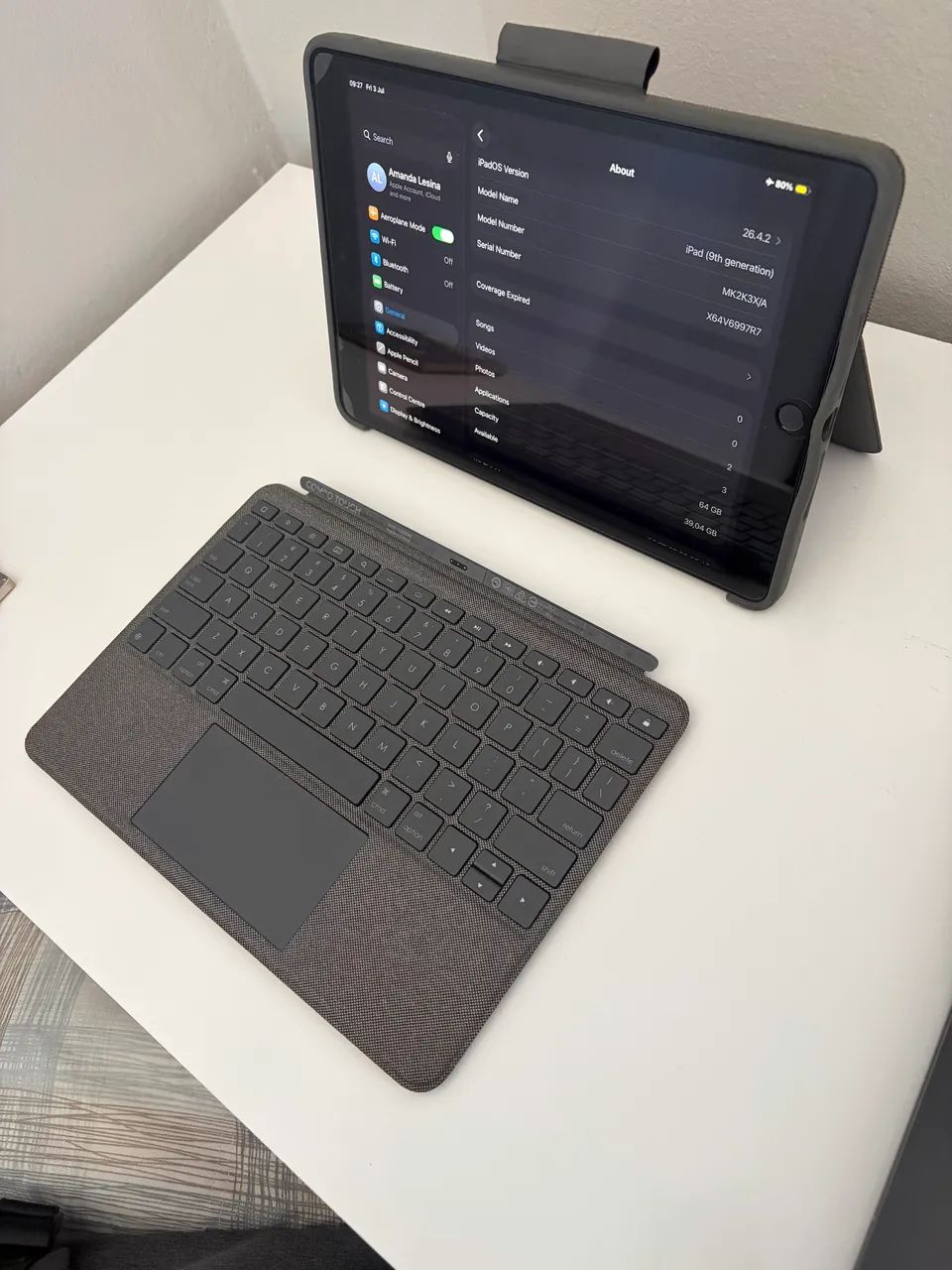 iPad geração 9 com capa e teclado. - Foto 2