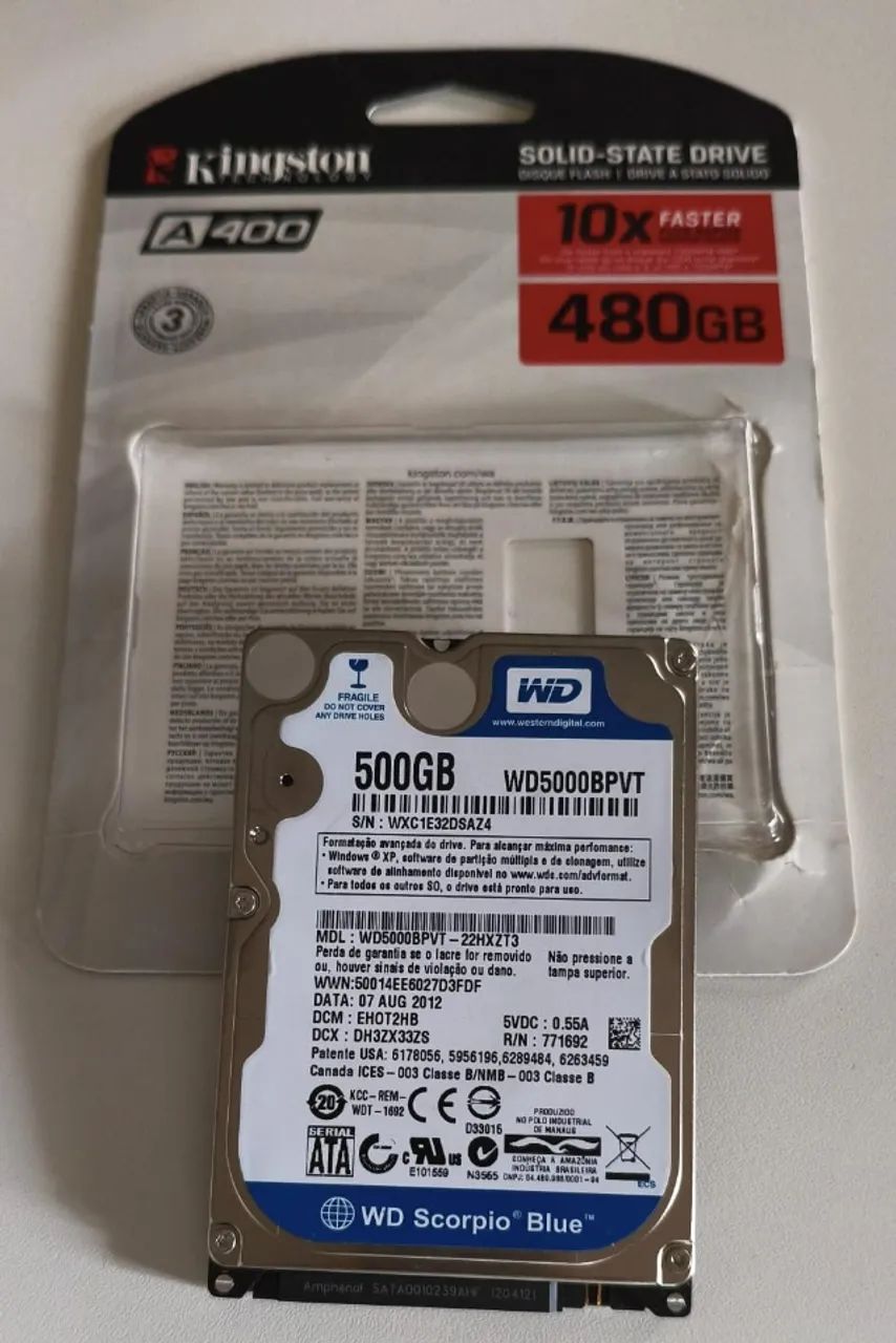 HD Notebook 500 GB WD Scorpio Blue Perfeito - 100 - Foto 3