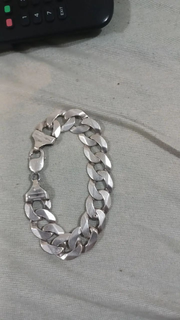 Pulseira 925 16mm prata pura 