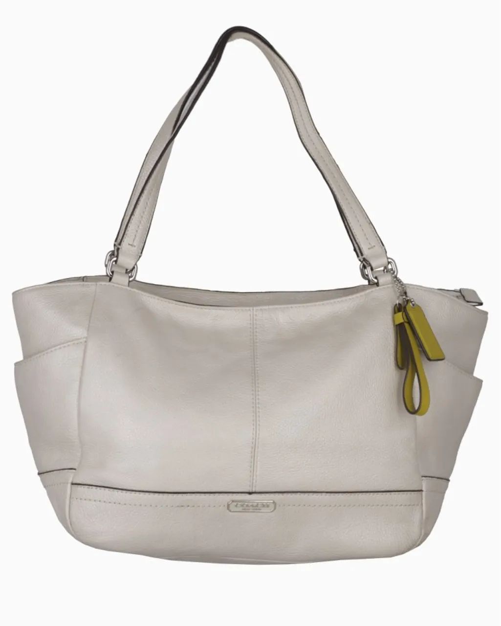 Bolsa Coach couro Off White - Foto 3