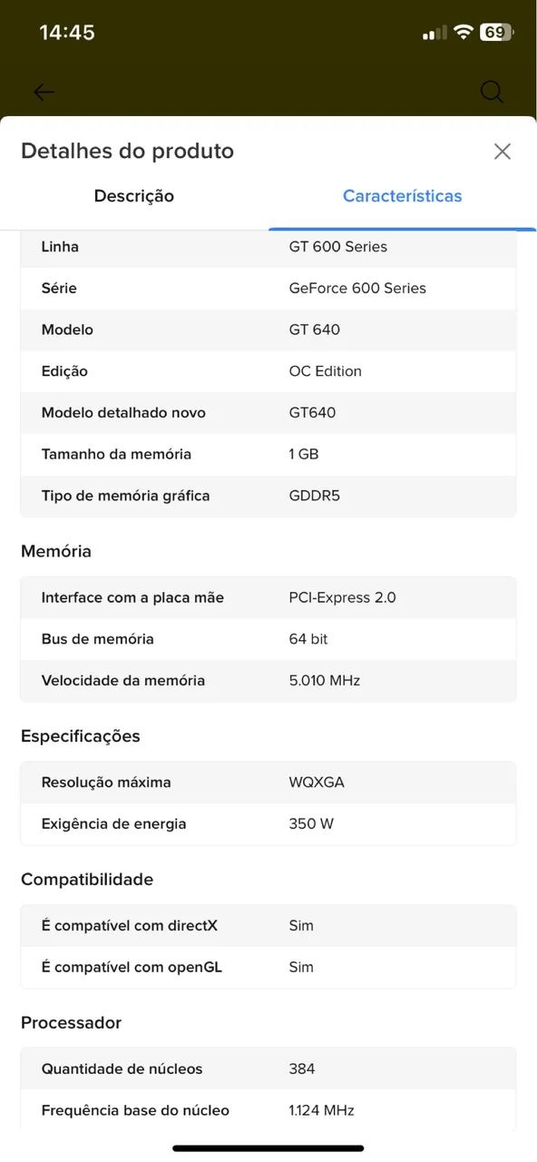 Nvidia Geforce GT640 1gb Gddr5 - Foto 3