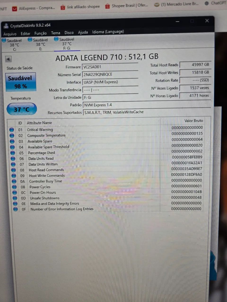SSD 500GB NVME ADATA  - Foto 4