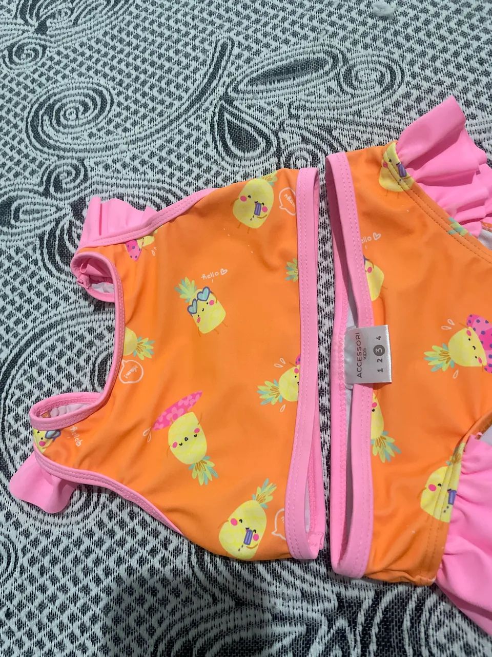 Biquíni laranja infantil menina tamanho 3  - Foto 2