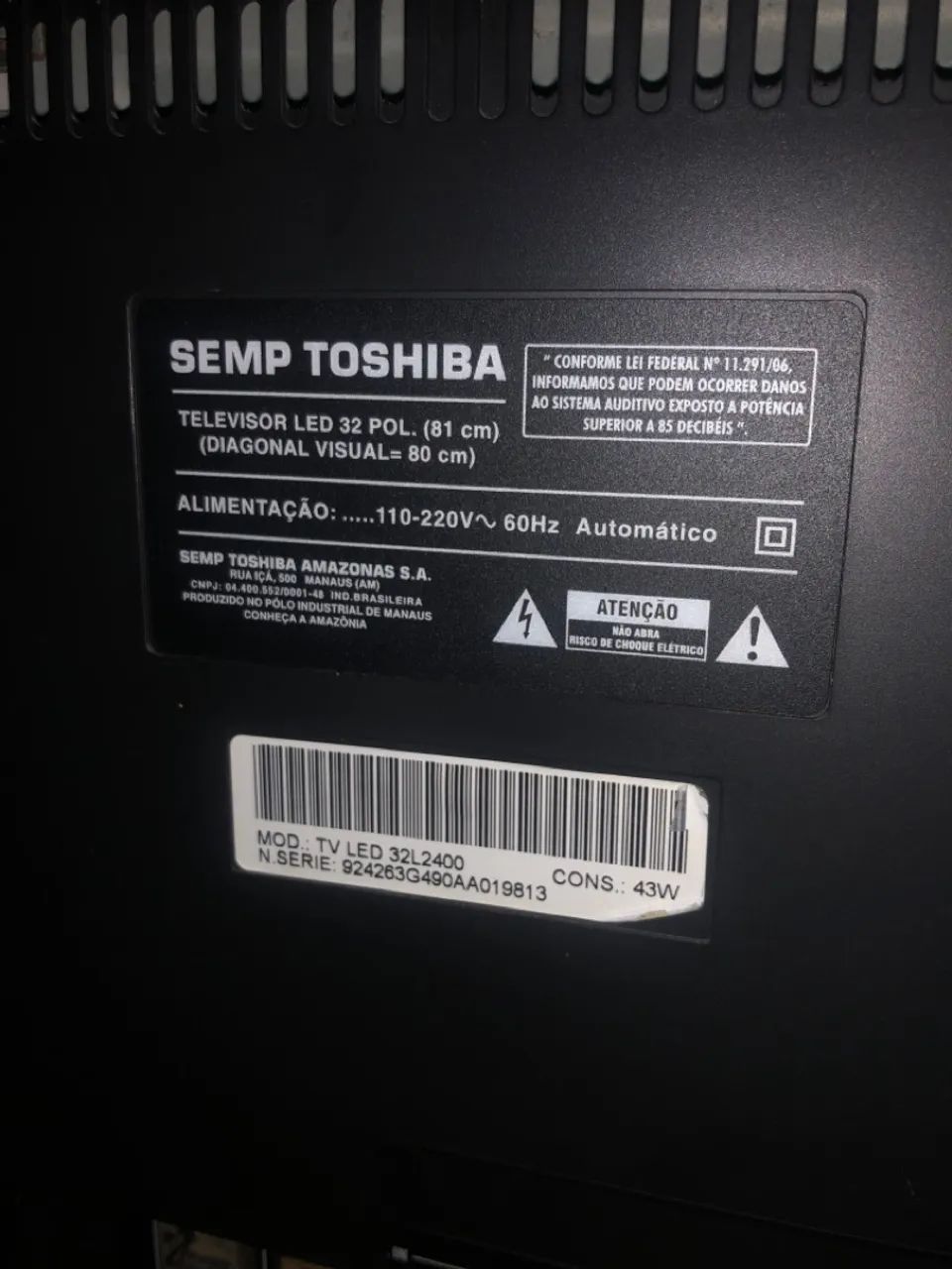 Semp Toshiba 32 polegadas  - Foto 2