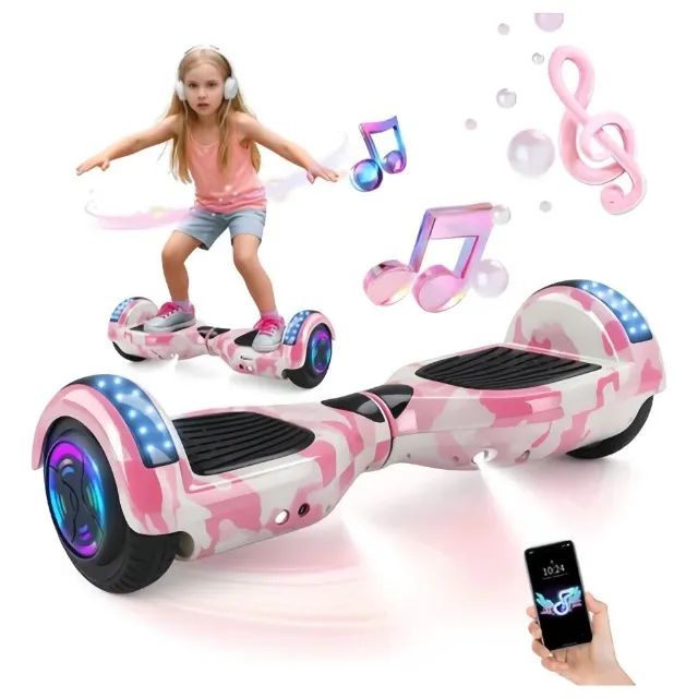HOVERBOARD 2*MOTORES 160W COM BLUETOOTH E LEDS  - Foto 5