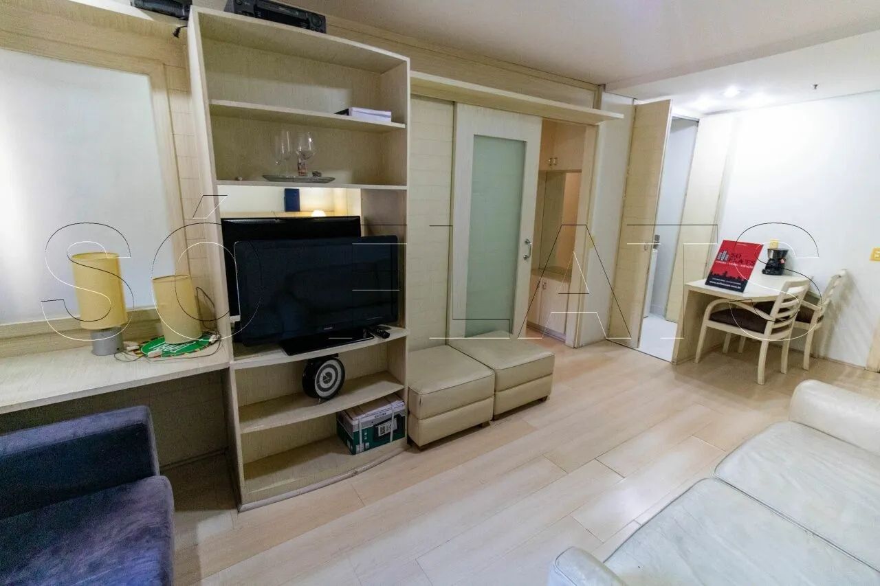Flat mobiliado em Moema, prox a Av. Ibirapuera e ao Metrô. Com entrada imediata e sem fiad - Foto 3