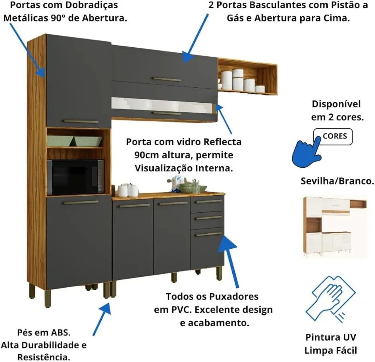 Cozinha completa carmenere _ 100% MDF - Foto 5