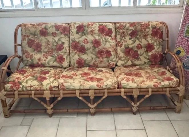 Conjunto  Sofás de Bambu - 3 Lugares - Foto 3