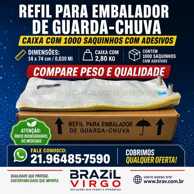 REFIL PARA EMBALADOR DE GUARDA-CHUVA
