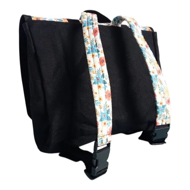 Mochila Escolar Infantil Waldorf, em Lona - Cor Preta - Foto 3