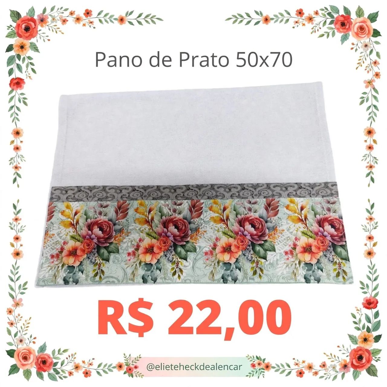 Panos de prato com barrados 