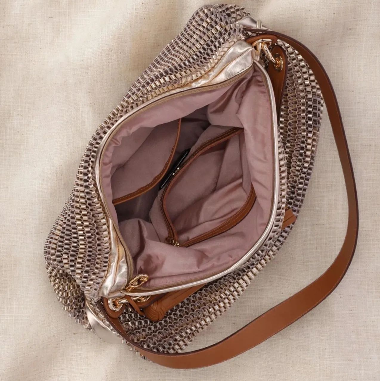 Bolsa Madras grande luz da lua  - Foto 5