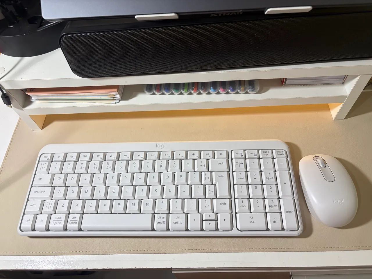 Kit Teclado + Mouse Logitech MK250 Bluetooth - Branco