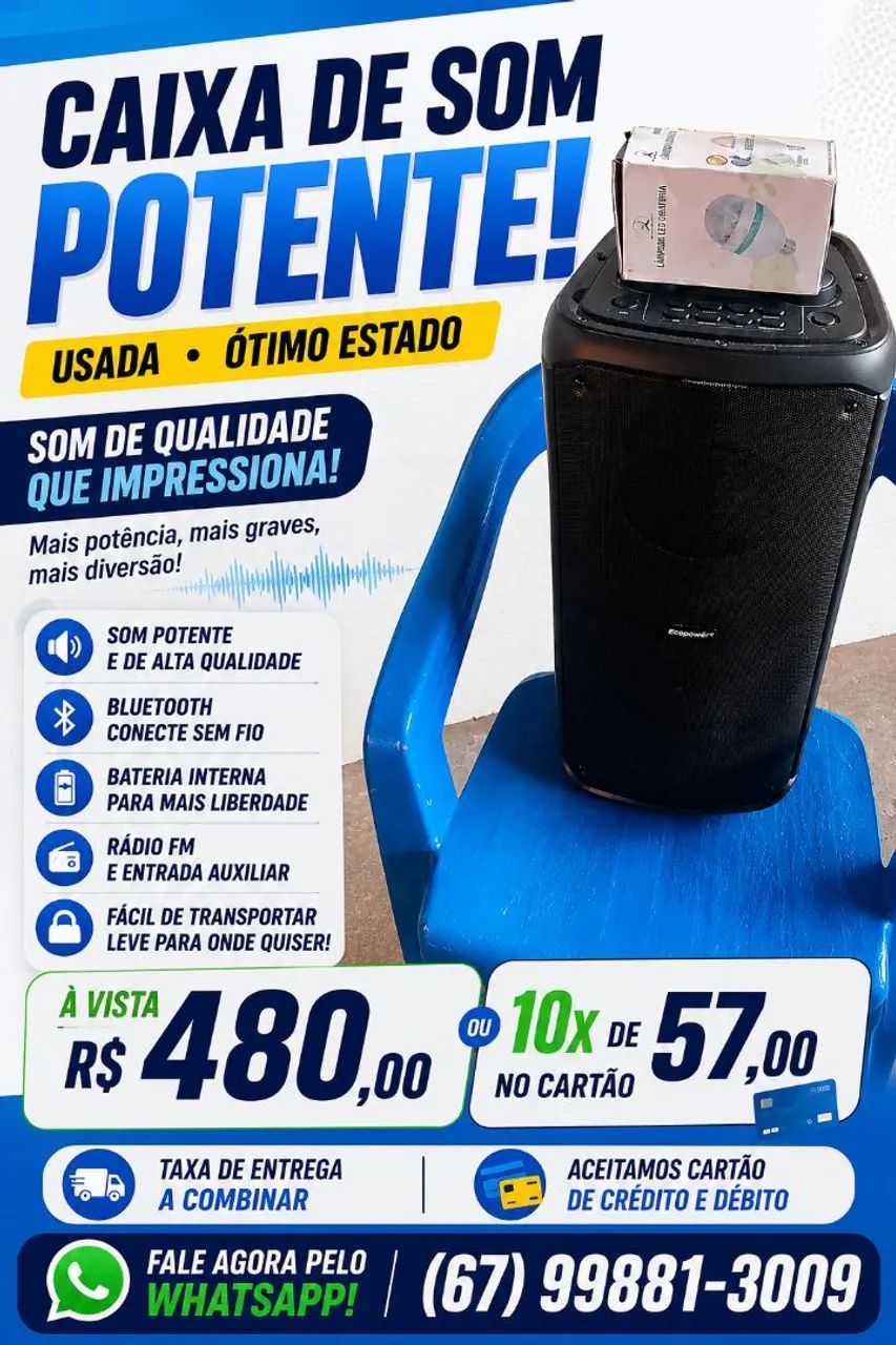 Caixa de som Bluetooth 