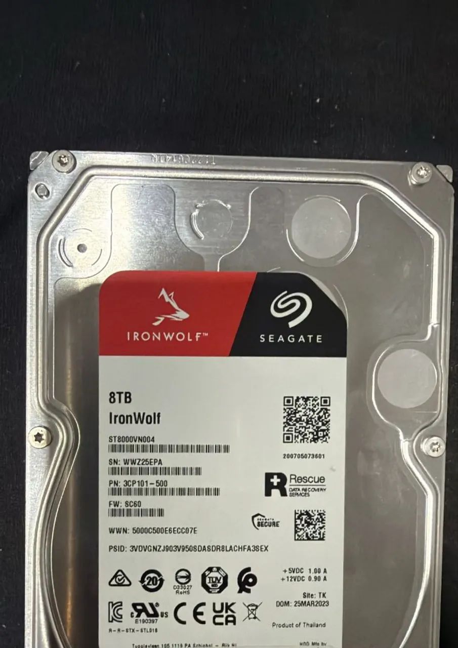 HD Seagate Ironwolf 8TB
