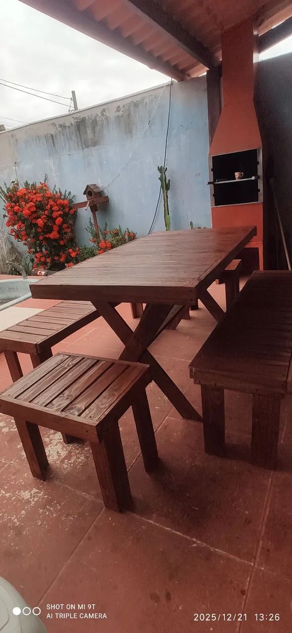 Conjunto Rústico em Madeira Maciça  - Foto 4