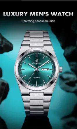 Relógio Masculino Aço Inoxidável Quartz com Data e Dia - Foto 3