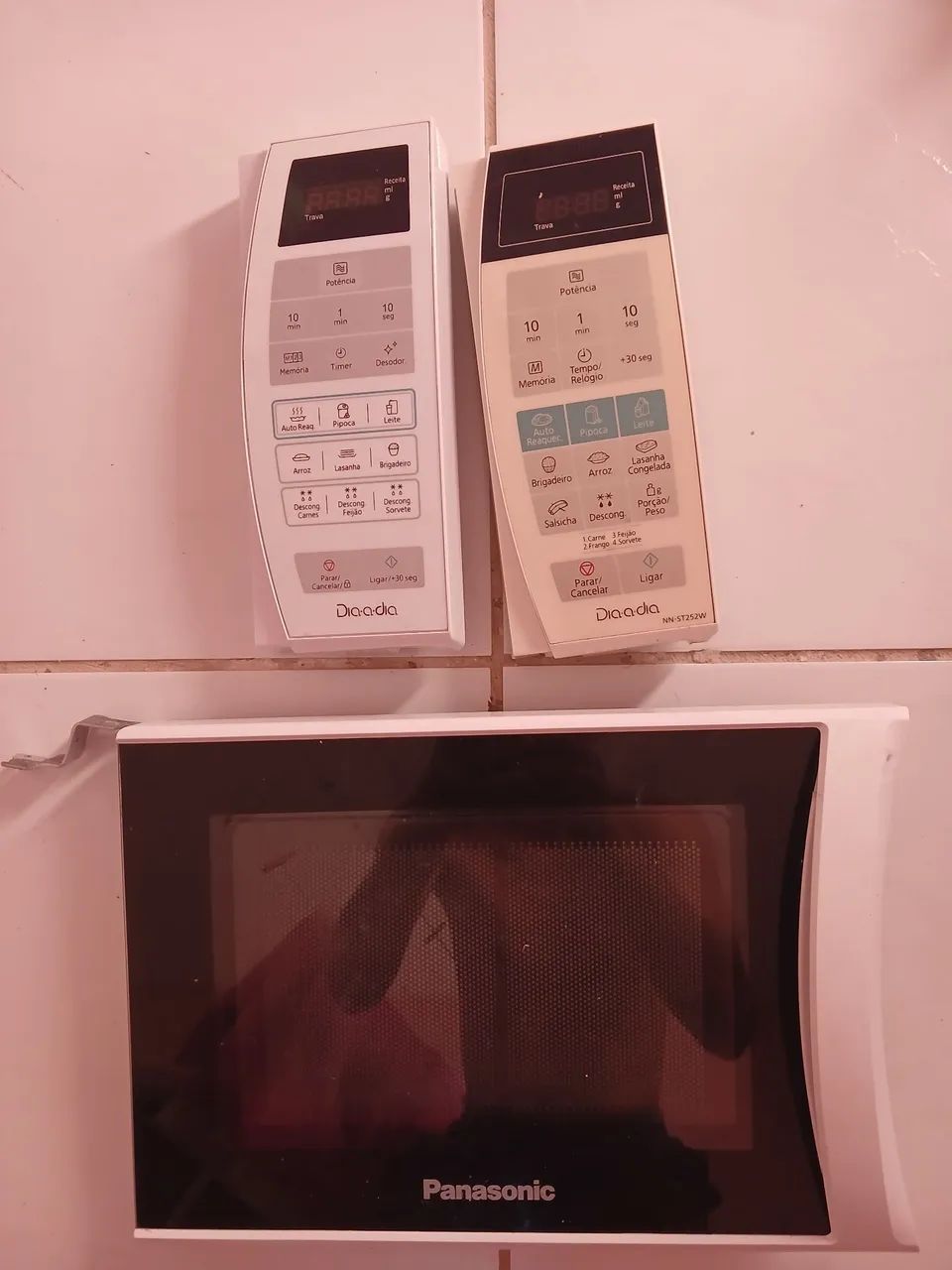 Teclados de micro ondas e tampa