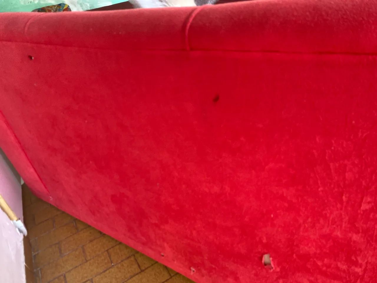 Sopa 3 lugares vermelho  - Foto 2