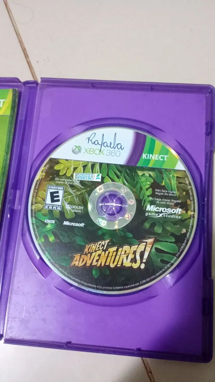 Kinect Adventures de Xbox 360 com manual em perfeito estado