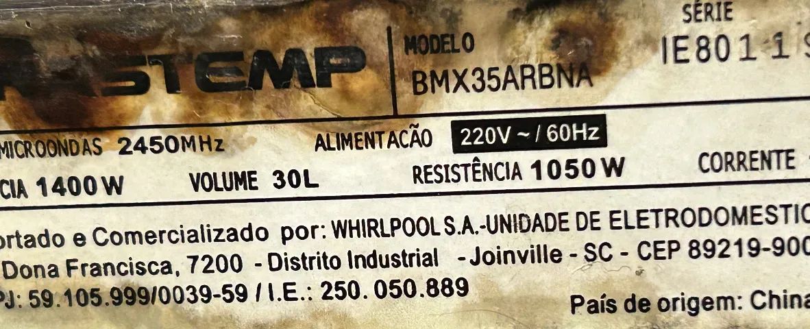 MICROONDAS BRASTEMP 30L (INTERNO DE INOX) - Foto 5