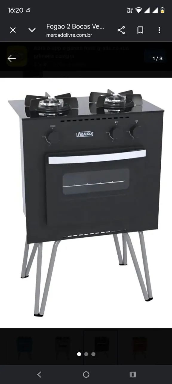Fogão venax mini 2 bocas
