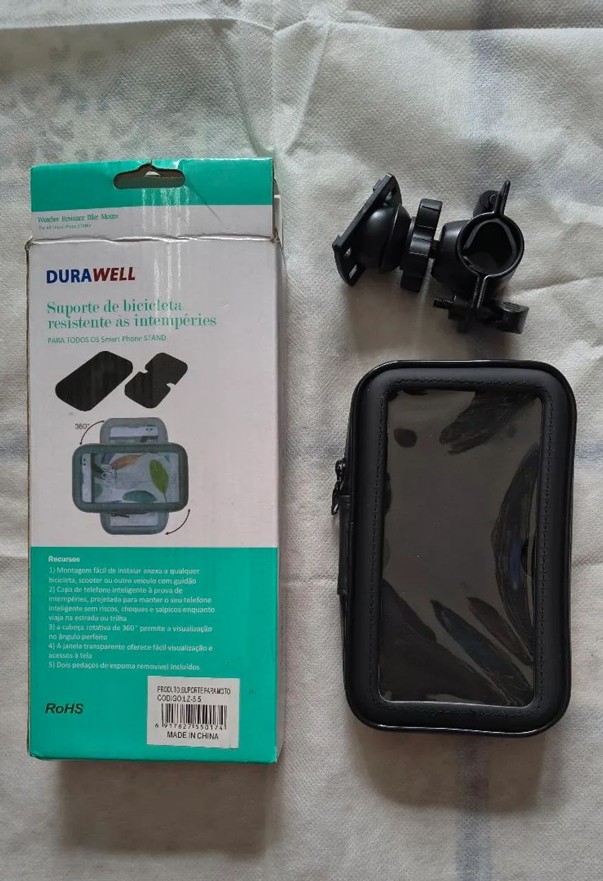 SUPORTE CELULAR IMPERMEÁVEL (MOTO/BICICLETA)