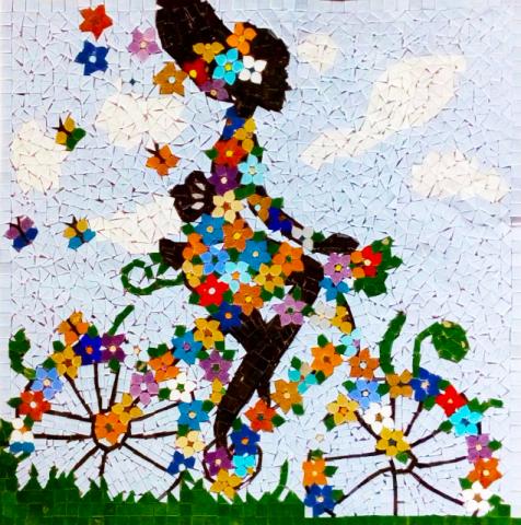 Mosaico Artistico Bicicleta