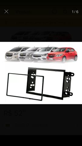Moldura pra dvd e multimídia 2 Din Onix Cobalt spin novo prisma joy