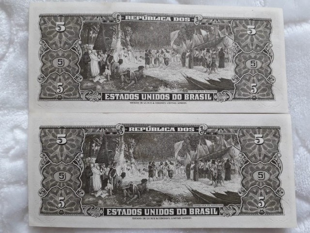 Cédulas Antigas - 5 Cruzeiros - 1956 - FE - Foto 2