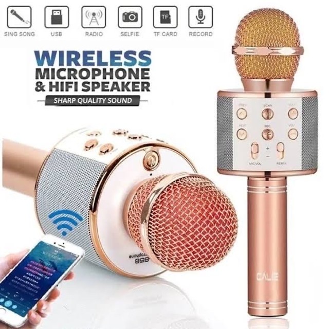 Microfone Sem Fio Karaoke Wireless Tomate Mt-1036 