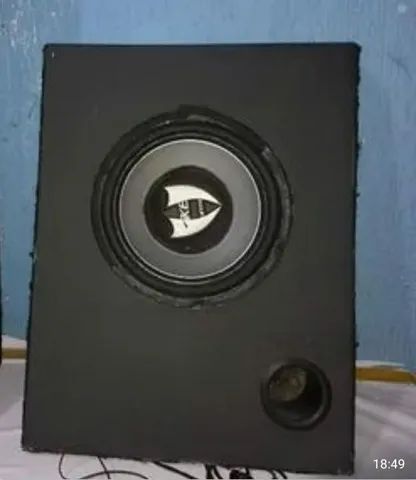 Caixa de som funcionando 