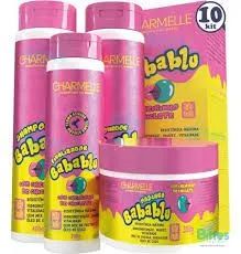 Kit Capilar Babablu 4 Itens Charmelle Cosméticos