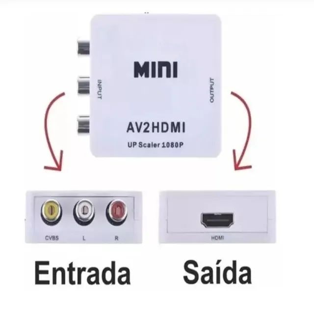 Adaptador conversor RCA(entrada) x HDMI(saida) av / rca x hdmi it-blue LE-4122 - Foto 2
