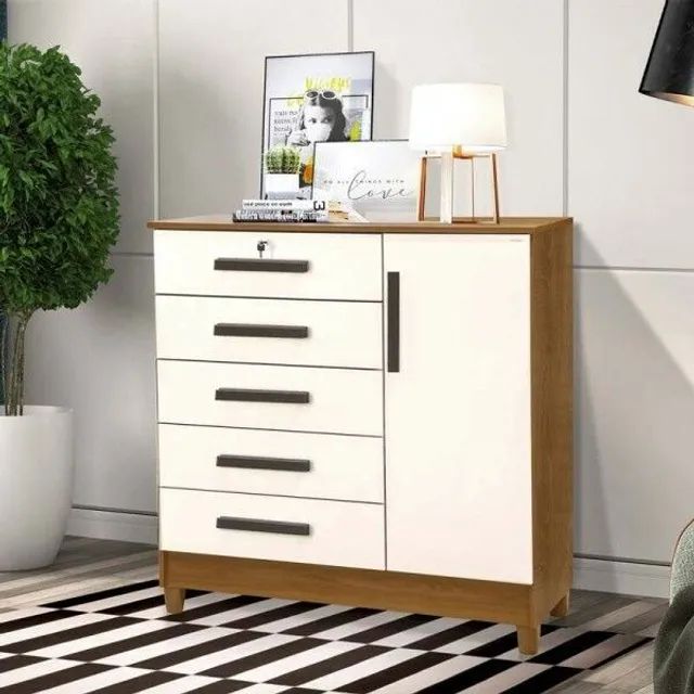 Cômoda vitória com 5 gavetas e 1 porta !! Rf4417m - Foto 2
