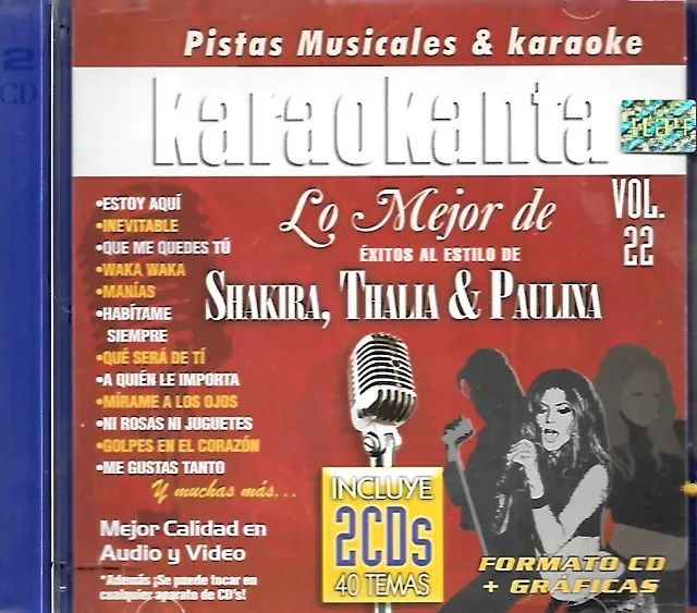 CD-karaoke: Lo mejor de éxitos de Shakira, Thalia & Paulina (importado)