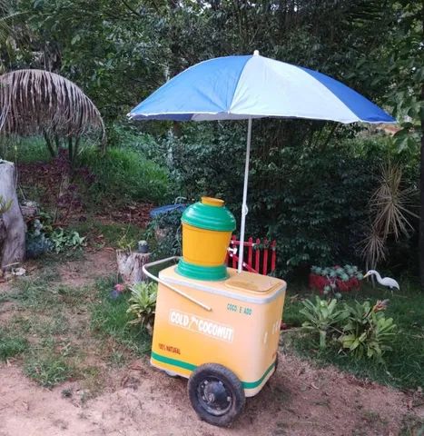 carrinho de vender água de coco 