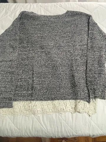 Sueter preto e branco trico - Foto 2