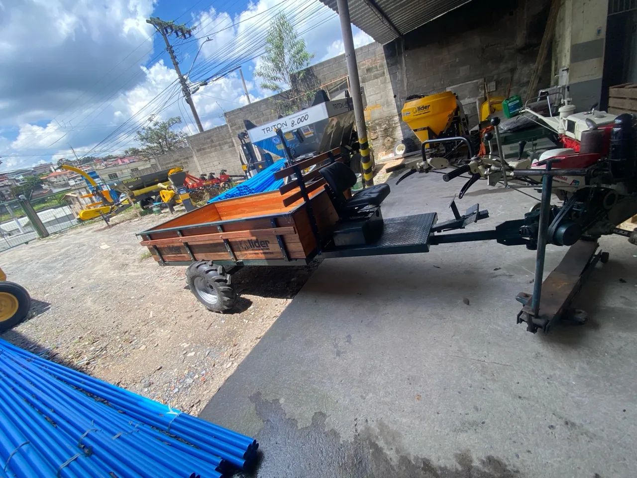 Carreta micro trator yanmar traçada- nova - Foto 3