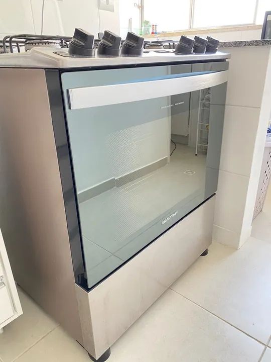 Fogão Brastemp 5 bocas cor inox, com turbo chama e timer touch - Foto 2