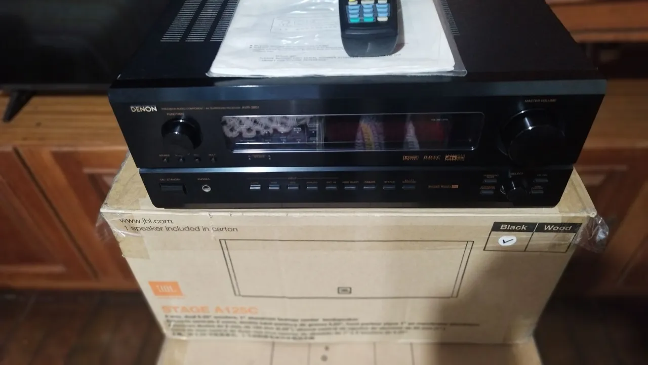 Receiver Denon avr-3801 um bruto de um aparelho completo Controle e manual