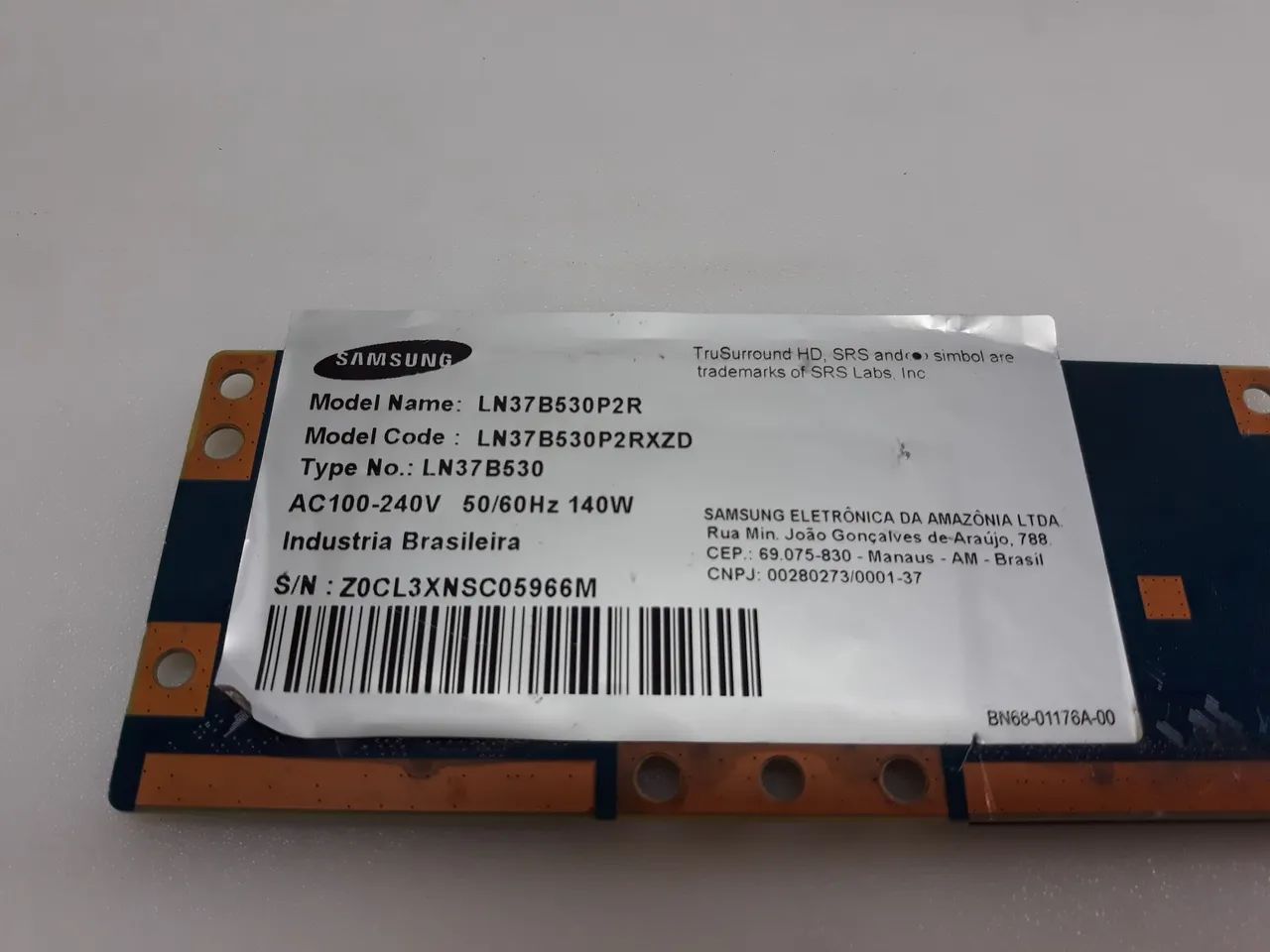 Placa tcom TV Samsung modelo. Ln37b530p2r - Foto 2