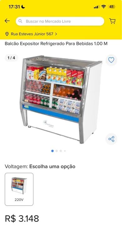Balcão Expositor Refrigerado