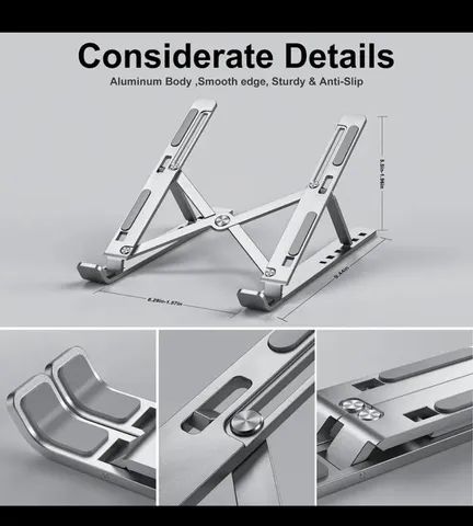 Suporte para notebook Ajustável de Alumínio
