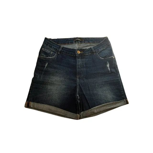 Kit 3 Shorts Plus Size Com Barra Dobrada Jeans - Foto 2