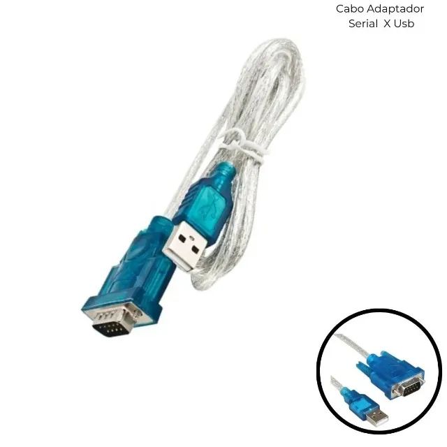Cabo Conversor Porta Serial Rs232 Usb Azul Vga Macho X Usb - Foto 2
