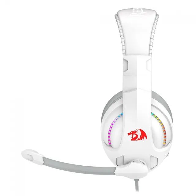 Headset Gamer Redragon Cronus White Led RGB P2 C/ Adaptador P3 - WZetta - Foto 2